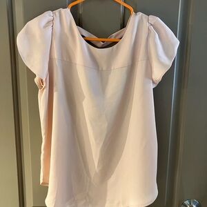 Loft Blush Pink Short Sleeve Blouse SP